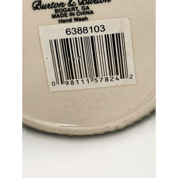 Burton & Burton Ceramic Sage Green & Cream Vase With Ornate Design - Picture 9 of 10